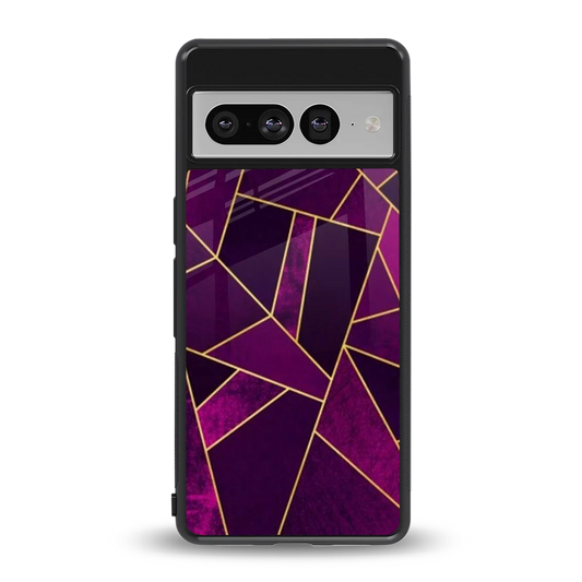 Violet Shards back phone cover | glass case for google pixel 7 pro