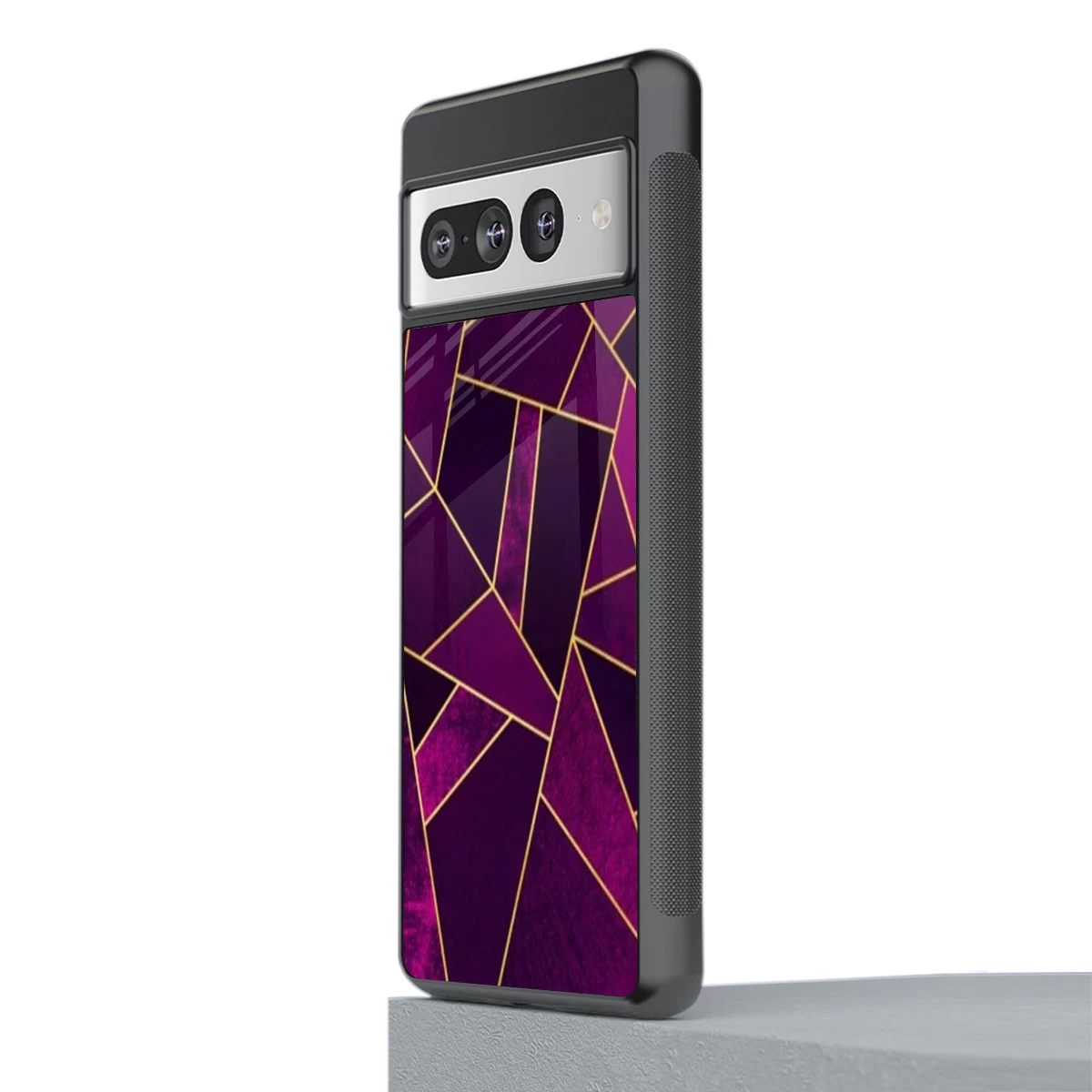Violet Shards stylish phone case for google pixel 7 pro | glossy glass and slim fit