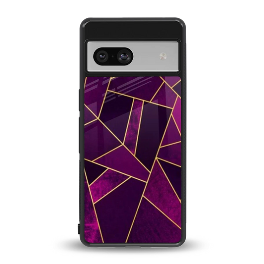 Violet Shards back phone cover | glass case for google pixel 7a