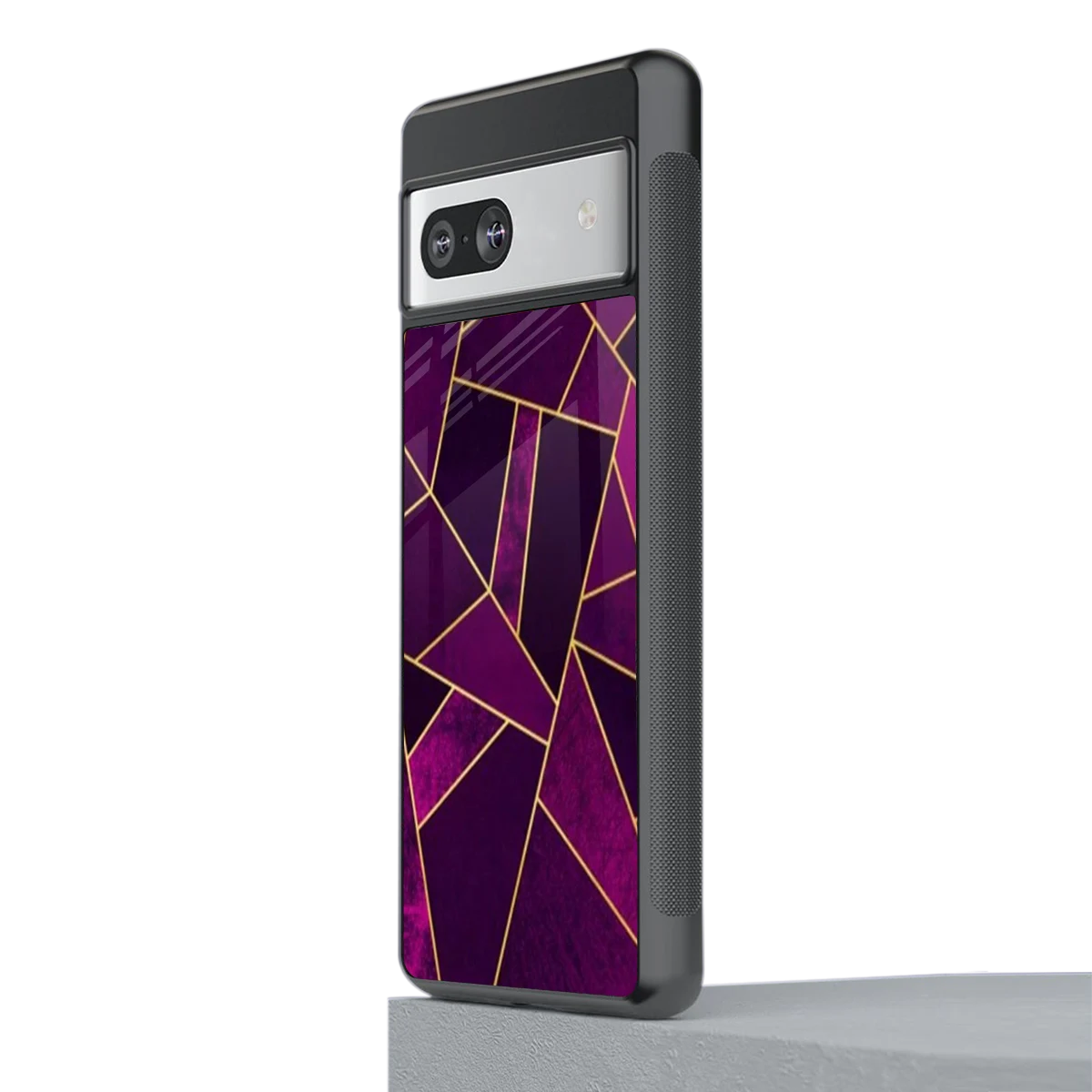 Violet Shards stylish phone case for google pixel 7 | glossy glass and slim fit