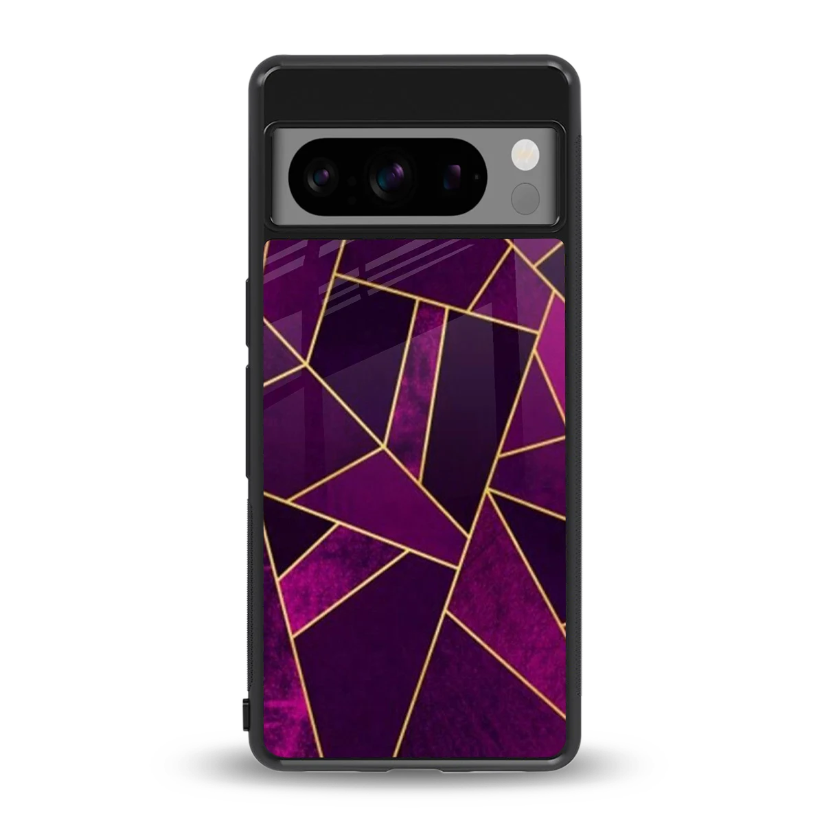 Violet Shards back phone cover | glass case for google pixel 8 pro