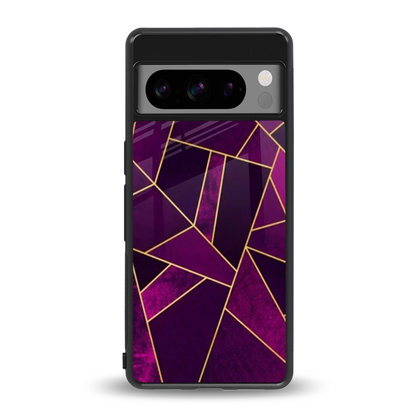 Violet Shards back phone cover | glass case for google pixel 8 pro
