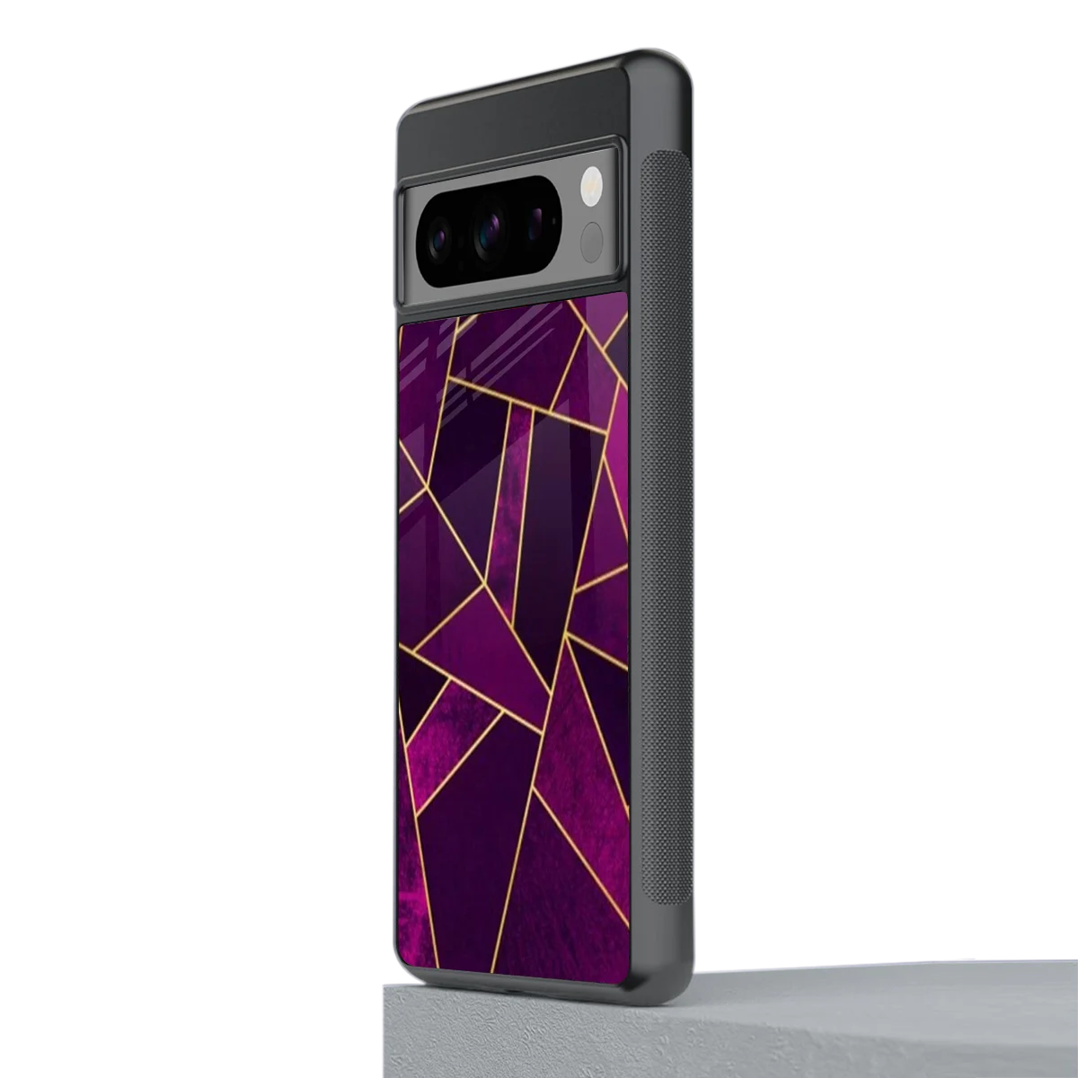 Violet Shards stylish phone case for google pixel 8 pro | glossy glass and slim fit