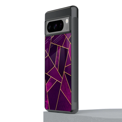 Violet Shards stylish phone case for google pixel 8 pro | glossy glass and slim fit