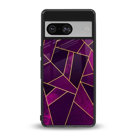 Violet Shards back phone cover | glass case for google pixel 8