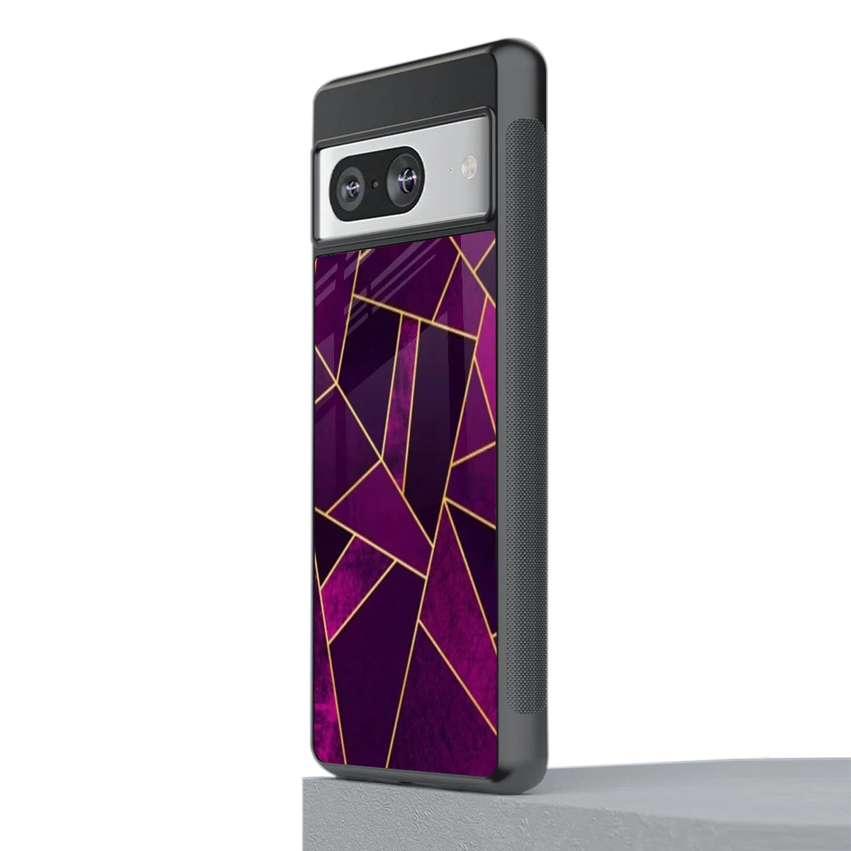 Violet Shards stylish phone case for google pixel 8 | glossy glass and slim fit