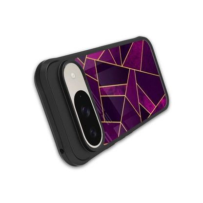 Violet Shards stylish phone case for google pixel 9 | glossy glass and slim fit