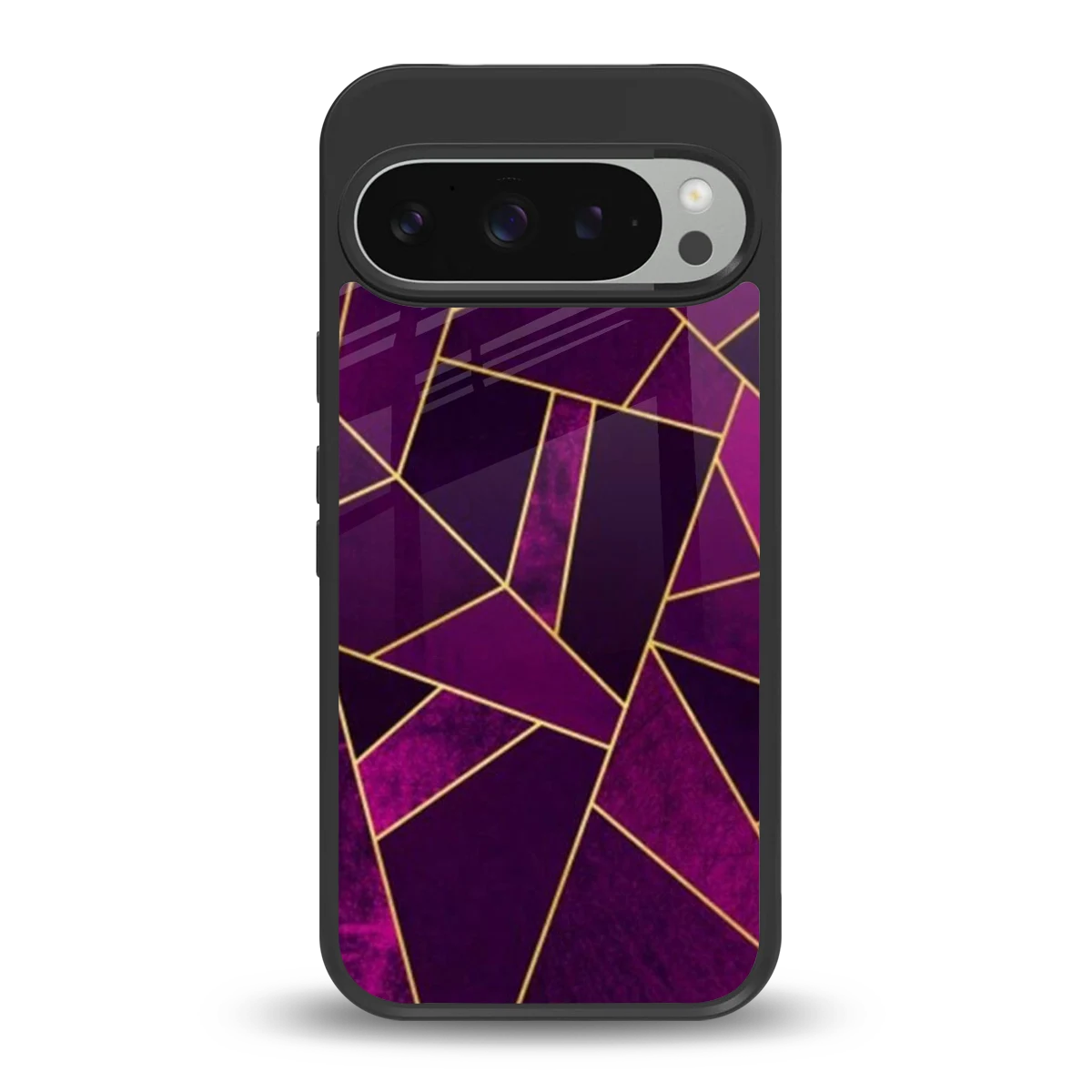 Violet Shards back phone cover | glass case for google pixel 9 pro
