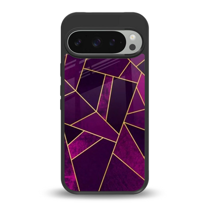 Violet Shards back phone cover | glass case for google pixel 9 pro xl