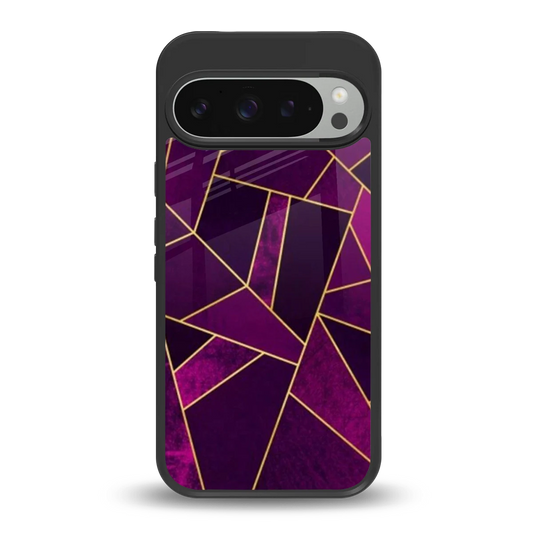 Violet Shards back phone cover | glass case for google pixel 9 pro xl