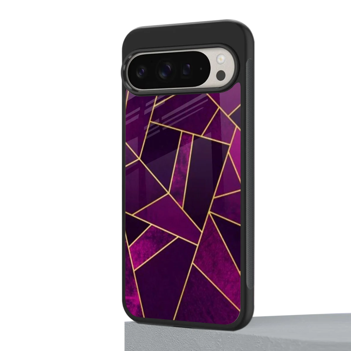 Violet Shards google pixel 9 pro xl mobile cover | shockproof glass phone case