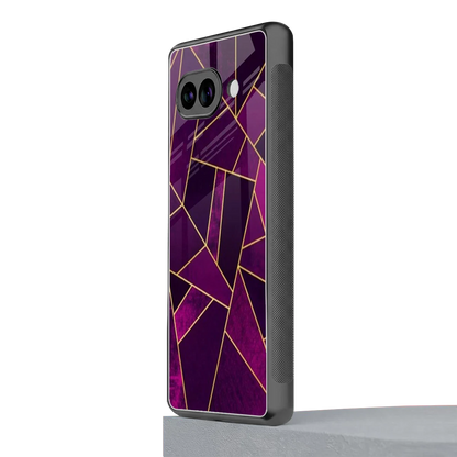Violet Shards google pixel 10a mobile cover | shockproof glass phone case