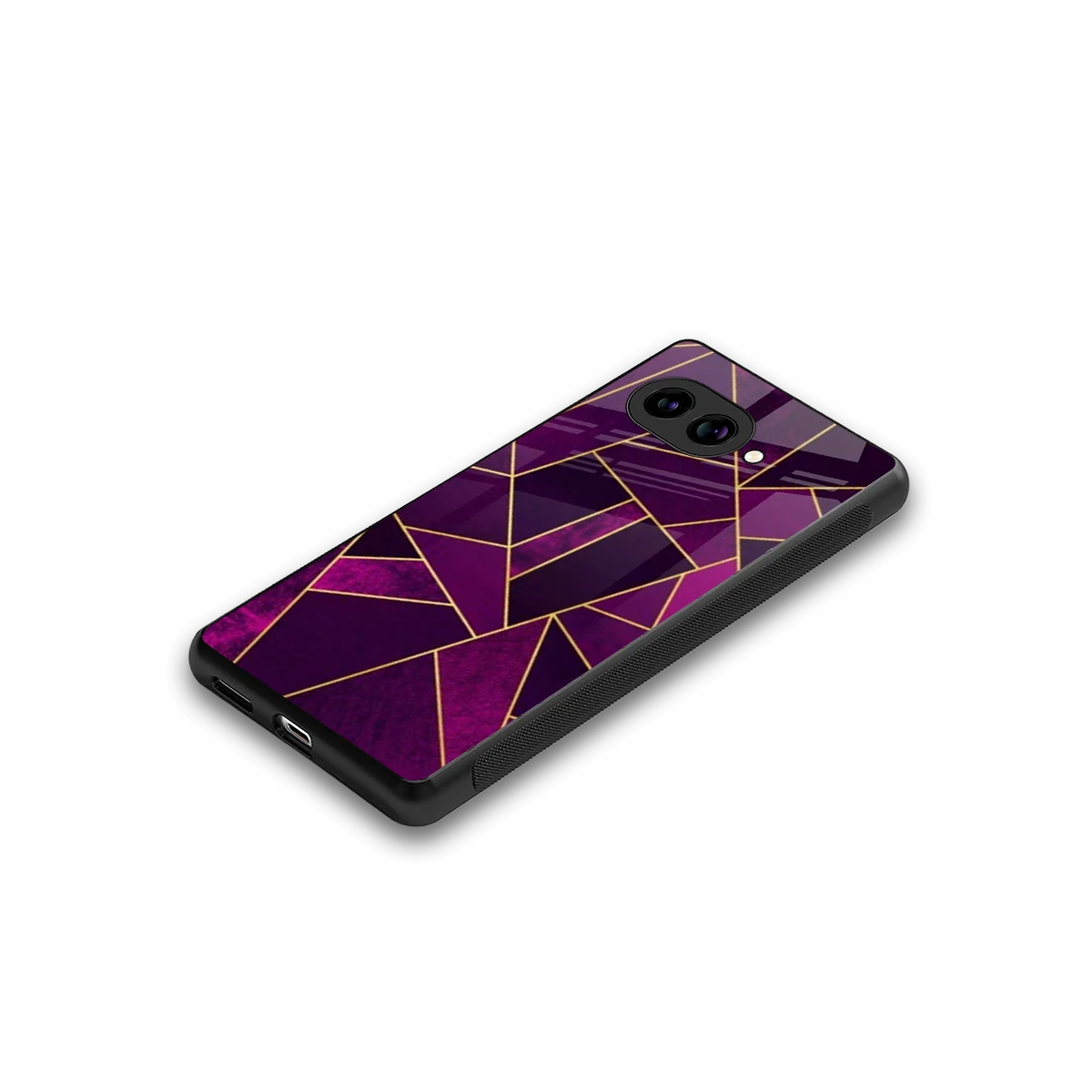 Violet Shards stylish phone case for google pixel 10a | glossy glass and slim fit