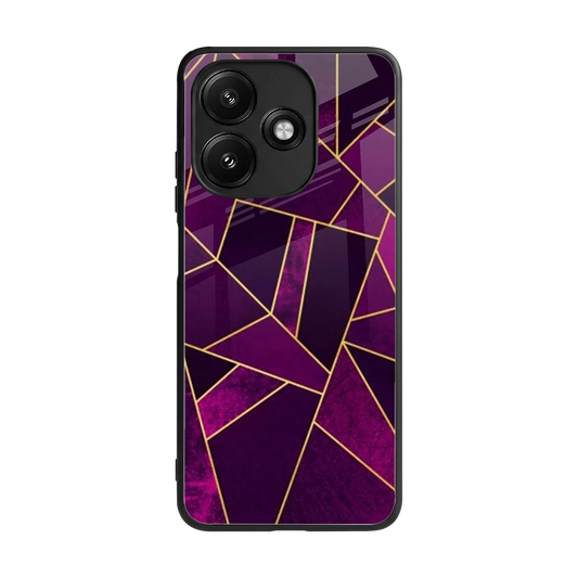 Violet Shards back phone cover | glass case for redmi 12 5g