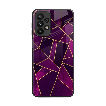 Violet Shards back phone cover | glass case for samsung galaxy a23