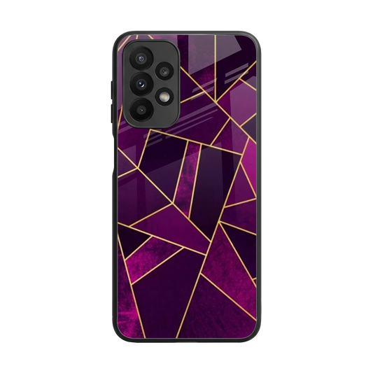 Violet Shards back phone cover | glass case for samsung galaxy a23