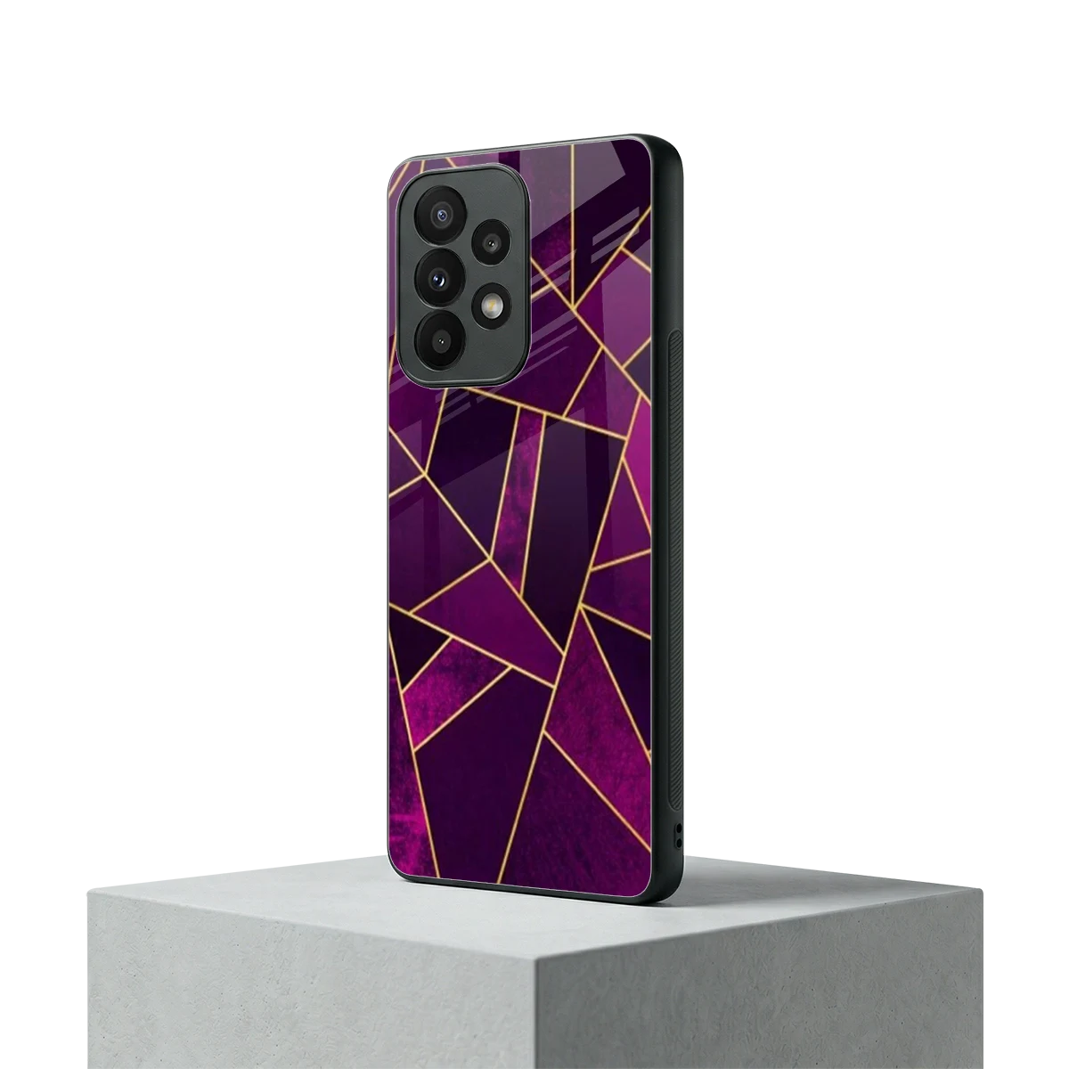 Violet Shards samsung galaxy a23 mobile cover | shockproof glass phone case