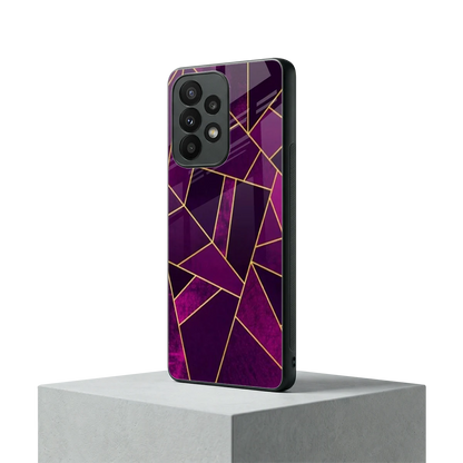 Violet Shards samsung galaxy a23 mobile cover | shockproof glass phone case