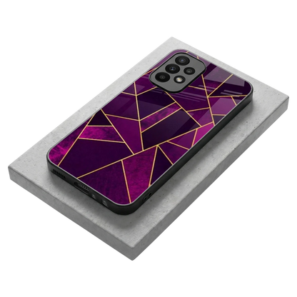Violet Shards stylish phone case for samsung galaxy a23 | glossy glass and slim fit