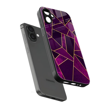 Violet Shards sleek samsung galaxy a06 5g cover with tempered glass back and TPU edges