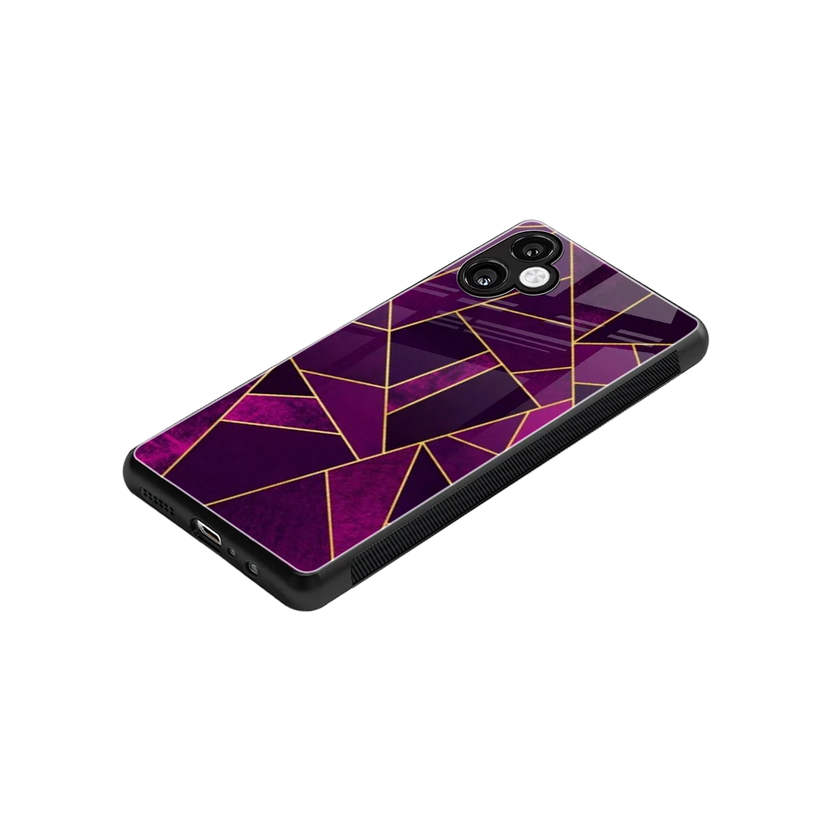 Violet Shards stylish phone case for samsung galaxy a06 5g | glossy glass and slim fit
