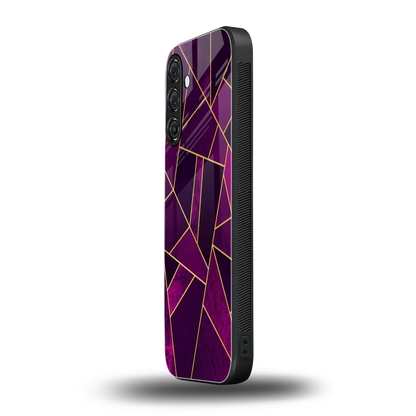 Violet Shards samsung galaxy m34 5g mobile cover | shockproof glass phone case