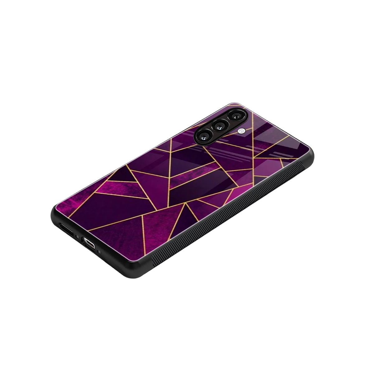 Violet Shards stylish phone case for samsung galaxy a16 5g | glossy glass and slim fit