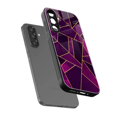 Violet Shards sleek samsung galaxy a17 5g cover with tempered glass back and TPU edges