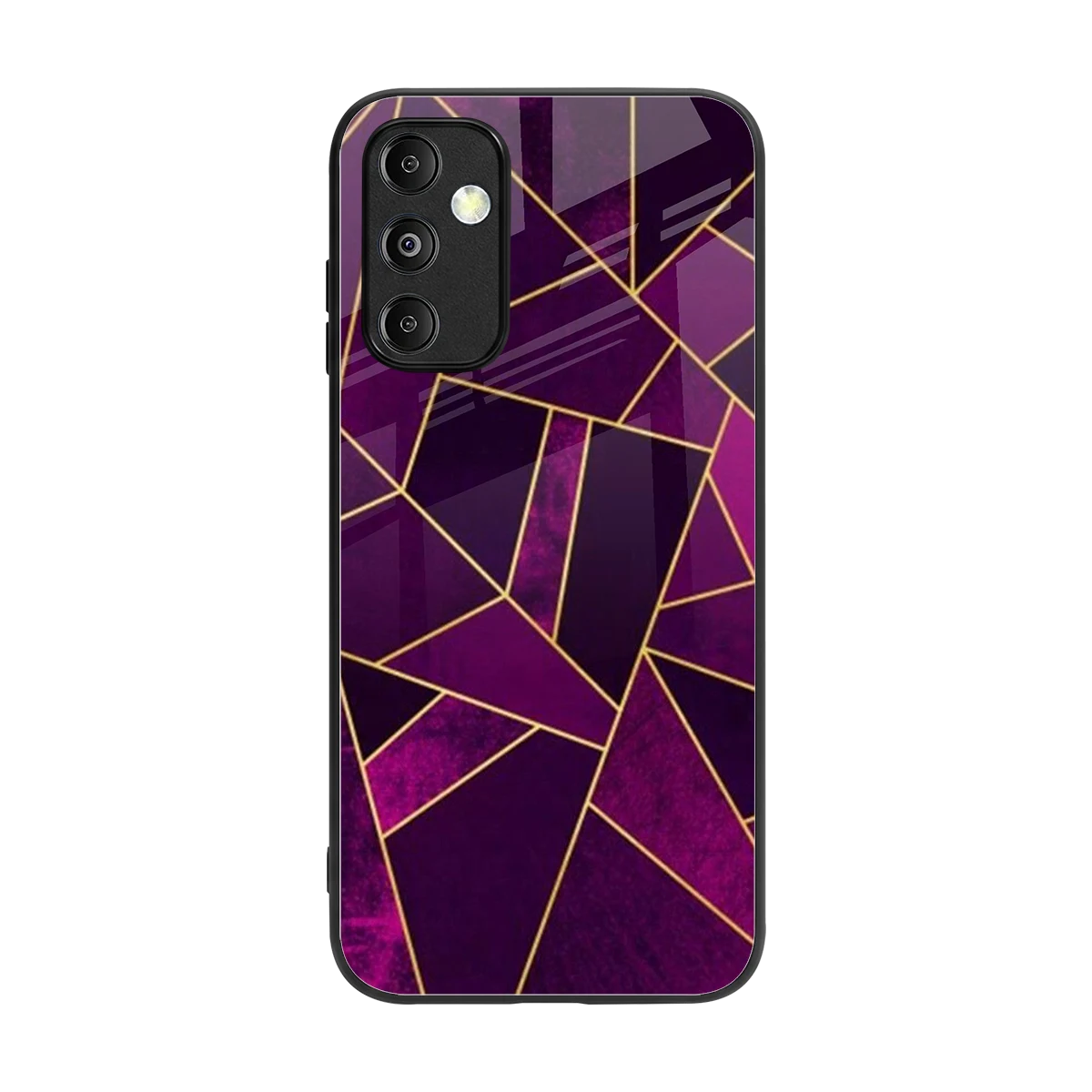 Violet Shards back phone cover | glass case for samsung galaxy m14 5g