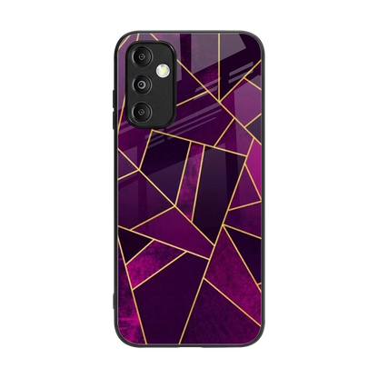 Violet Shards back phone cover | glass case for samsung galaxy m14 5g