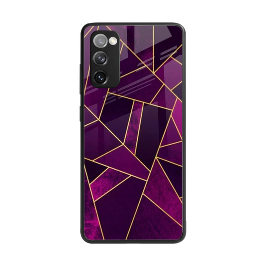 Violet Shards back phone cover | glass case for samsung galaxy s20 fe