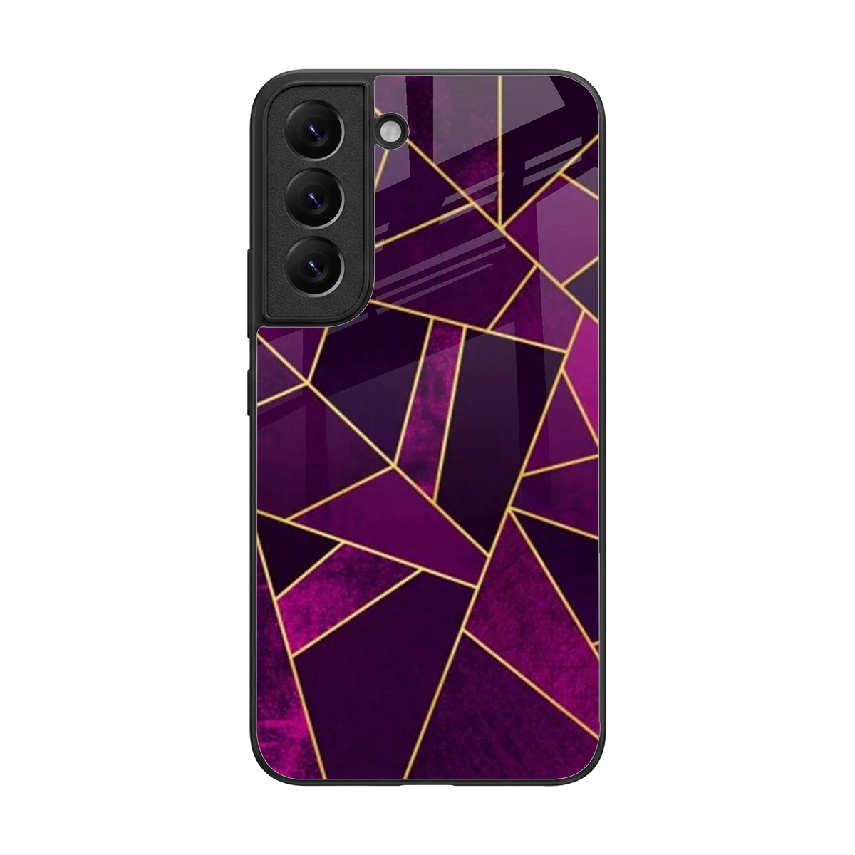 Violet Shards back phone cover | glass case for samsung galaxy s22