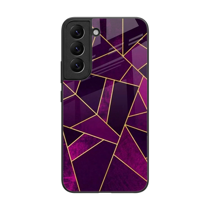 Violet Shards back phone cover | glass case for samsung galaxy s22