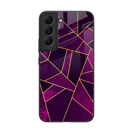 Violet Shards back phone cover | glass case for samsung galaxy s22