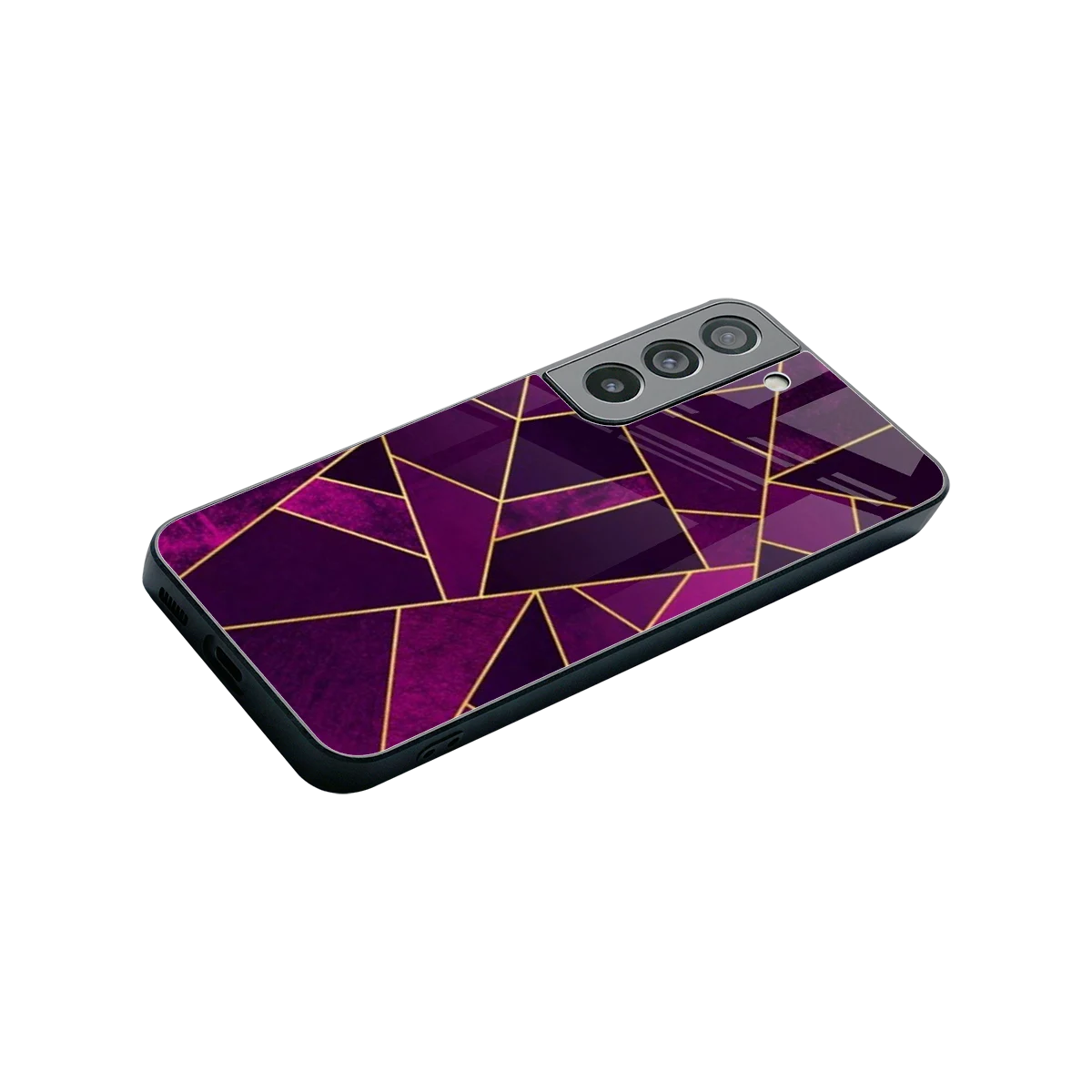 Violet Shards stylish phone case for samsung galaxy s22 | glossy glass and slim fit