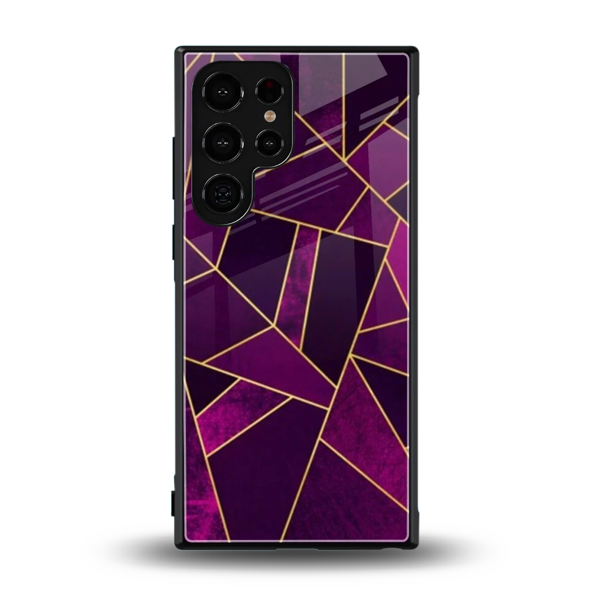 Violet Shards back phone cover | glass case for samsung galaxy s23 ultra