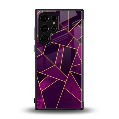 Violet Shards back phone cover | glass case for samsung galaxy s23 ultra