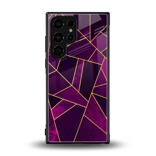 Violet Shards back phone cover | glass case for samsung galaxy s23 ultra
