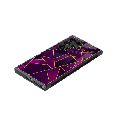 Violet Shards stylish phone case for samsung galaxy s24 ultra | glossy glass and slim fit