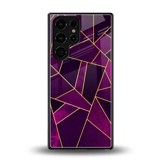 Violet Shards back phone cover | glass case for samsung galaxy s25 ultra