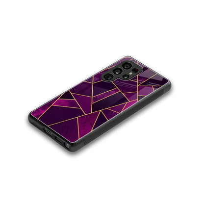 Violet Shards stylish phone case for samsung galaxy s25 ultra | glossy glass and slim fit