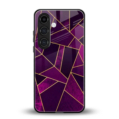 Violet Shards back phone cover | glass case for samsung galaxy s25
