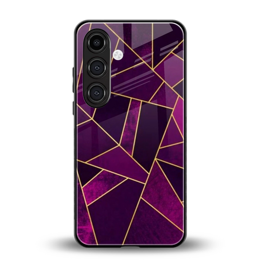 Violet Shards back phone cover | glass case for samsung galaxy s24 plus