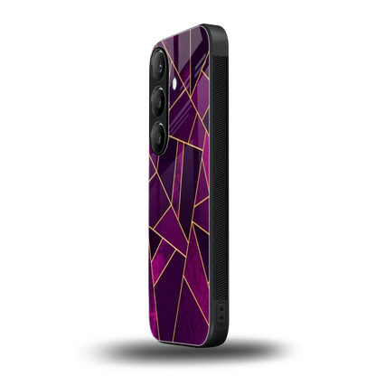 Violet Shards samsung galaxy s24 mobile cover | shockproof glass phone case