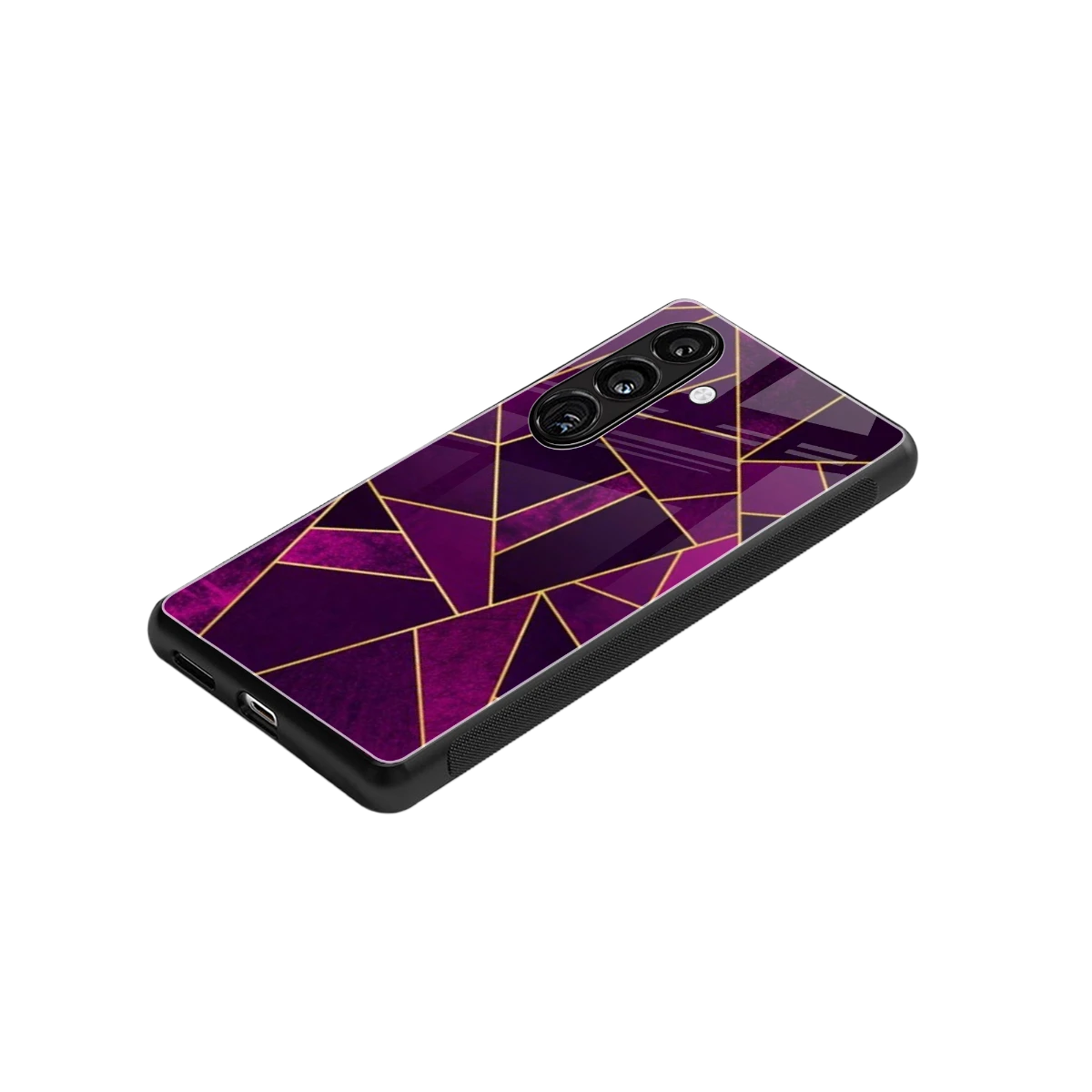 Violet Shards stylish phone case for samsung galaxy s24 | glossy glass and slim fit