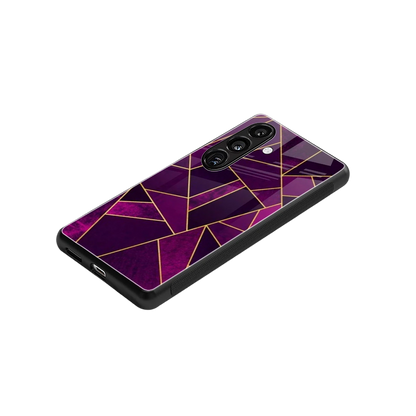 Violet Shards stylish phone case for samsung galaxy s24 | glossy glass and slim fit