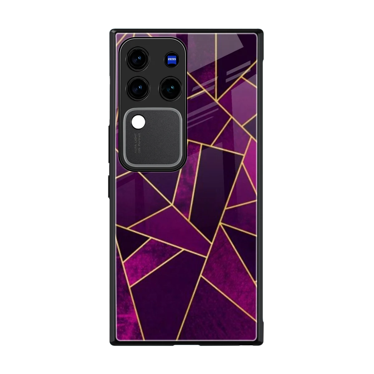 Violet Shards back phone cover | glass case forvivo v30 pro