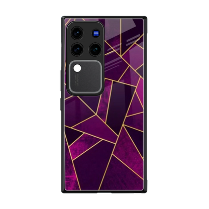 Violet Shards back phone cover | glass case forvivo v30 pro