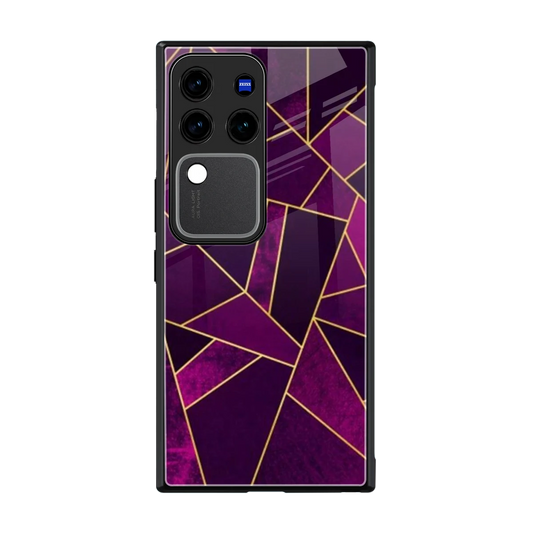 Violet Shards back phone cover | glass case forvivo v30 pro