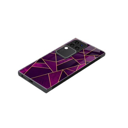 Violet Shards stylish phone case forvivo v30 pro | glossy glass and slim fit